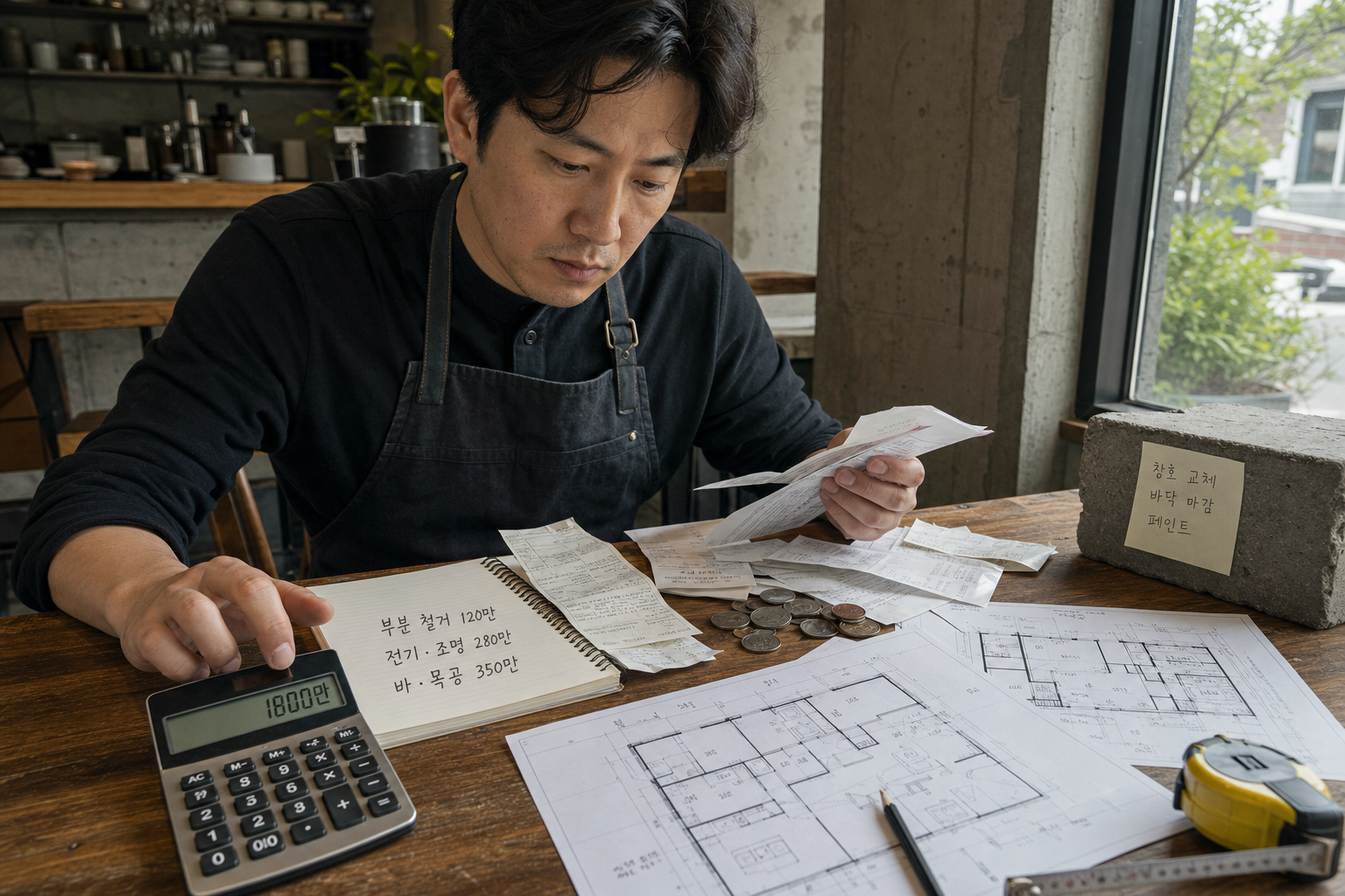 카페 인테리어 비용 2천만 원 이하로 줄이는 실전 팁