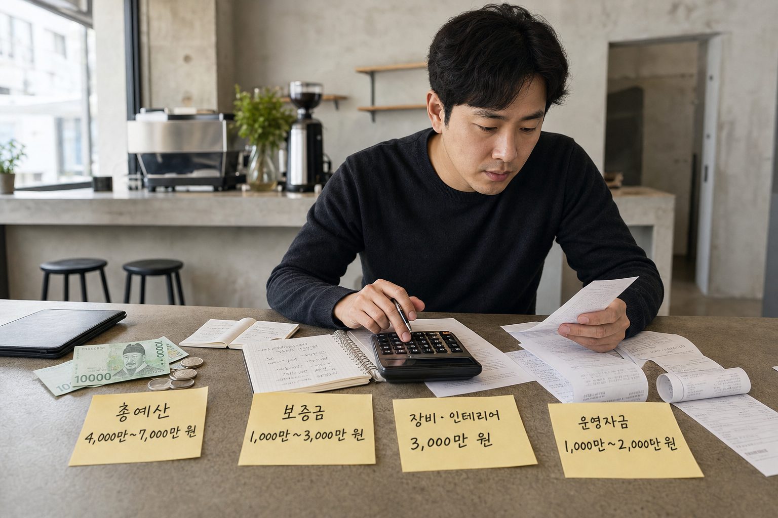 소자본 카페 창업 비용 현실적인 총예산 4단계 가이드