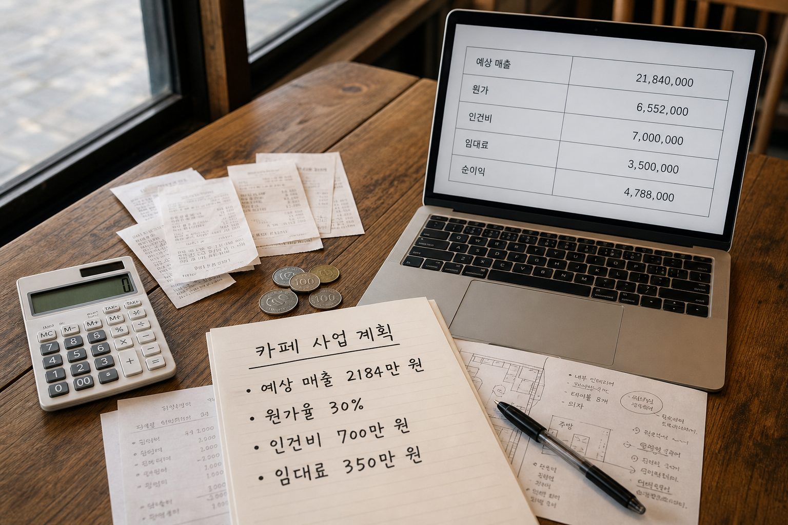카페 사업계획서에 반드시 들어갈 5가지 재무 항목