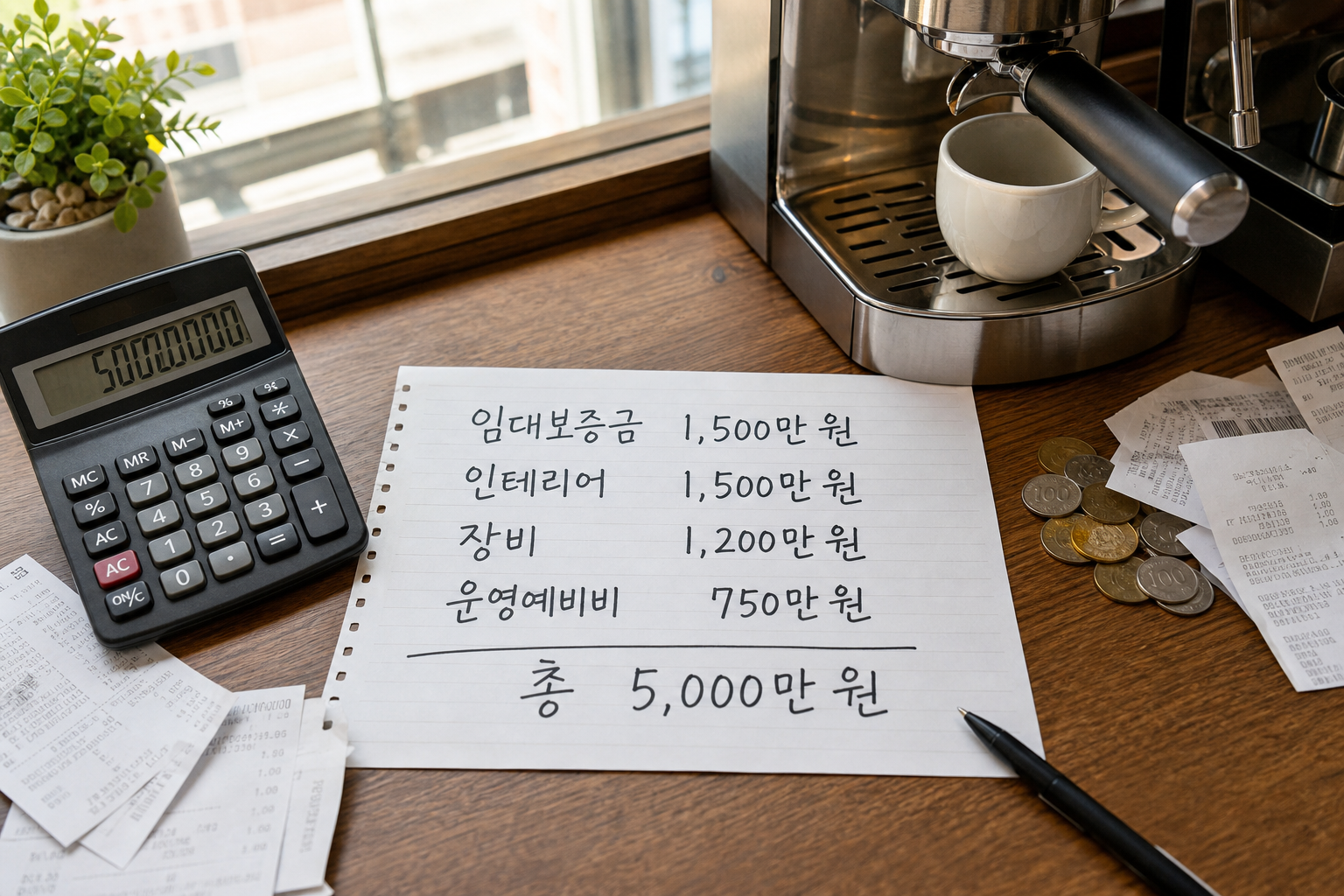 소자본 카페 창업 비용 항목별 현실적인 예산 계획